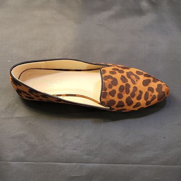 BRAND NEW OLIVIA&KATE NEW YORK LEOPARD PRINT WOMENS POINTED TOE LOAFERS SHOE - Picture 14 of 15